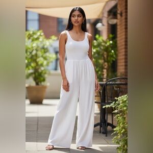 Arden B White Sleeveless Jumpsuit